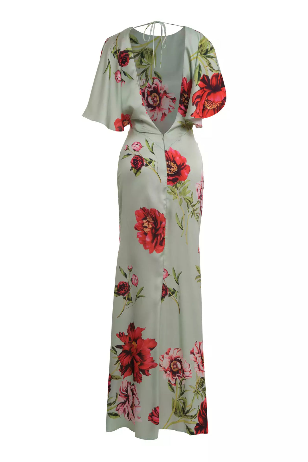 FRV Printed satin short sleeve long dress - Niort