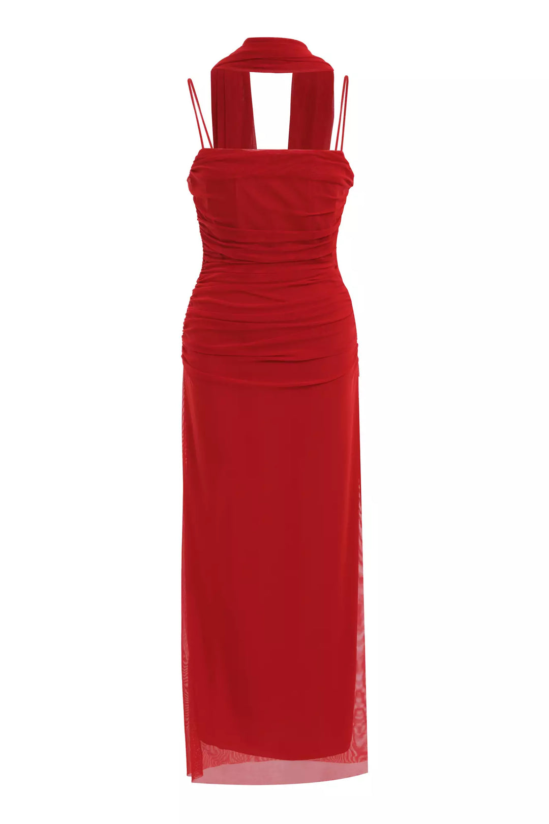 FRV Red tulle sleeveless long dress - Majadahonda