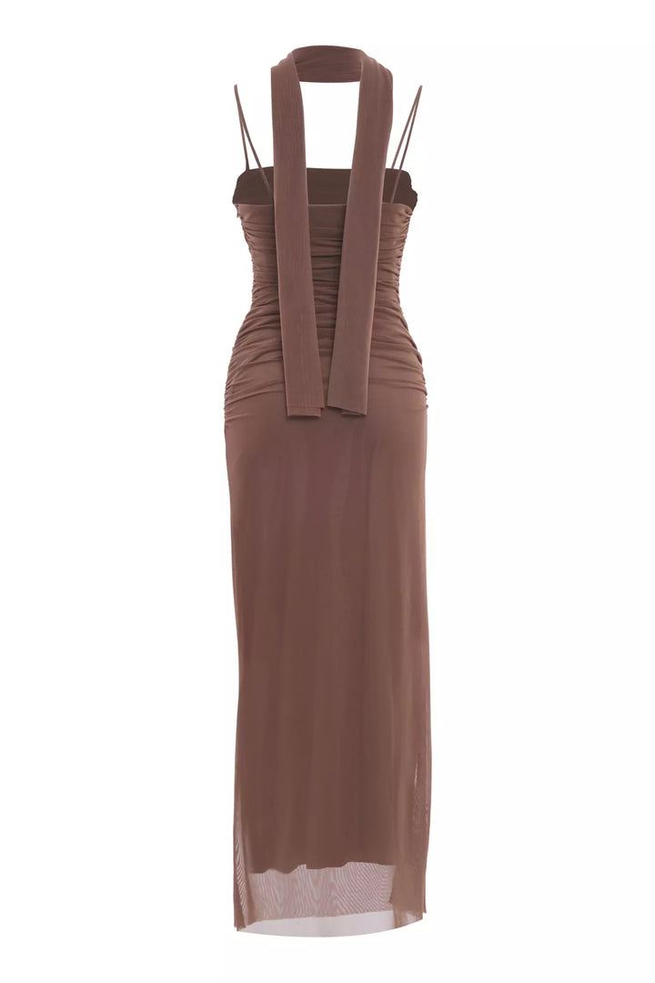 FRV Mink tulle sleeveless long dress - Frankfurt