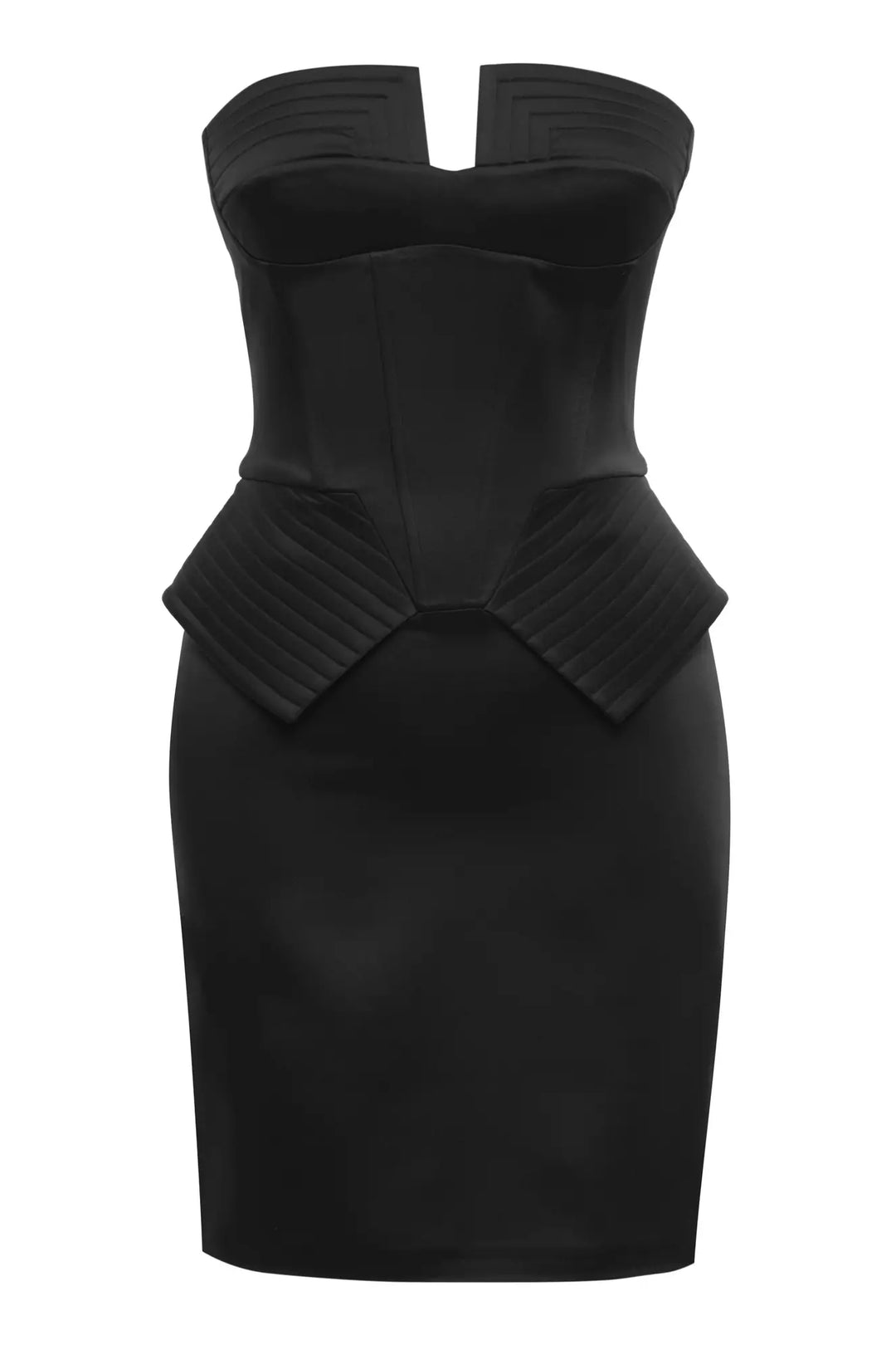 FRV Black satin sleeveless mini dress - Lakewood