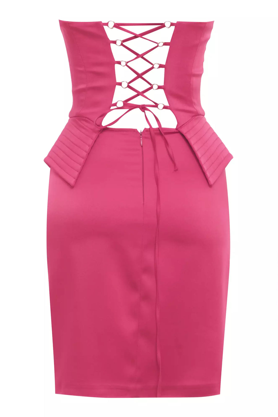FRV Fuchsia satin sleeveless mini dress - Puebla