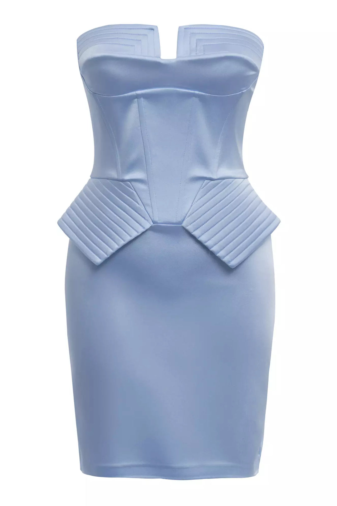 FRV Blue satin sleeveless mini dress - Mesa