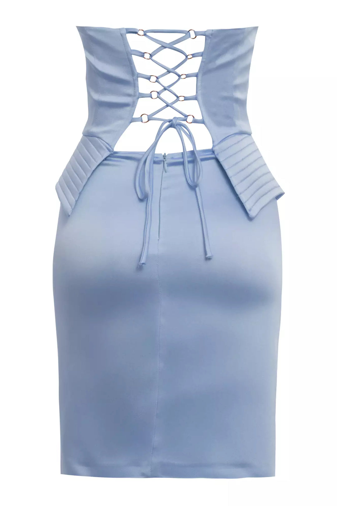 FRV Blue satin sleeveless mini dress - Mesa
