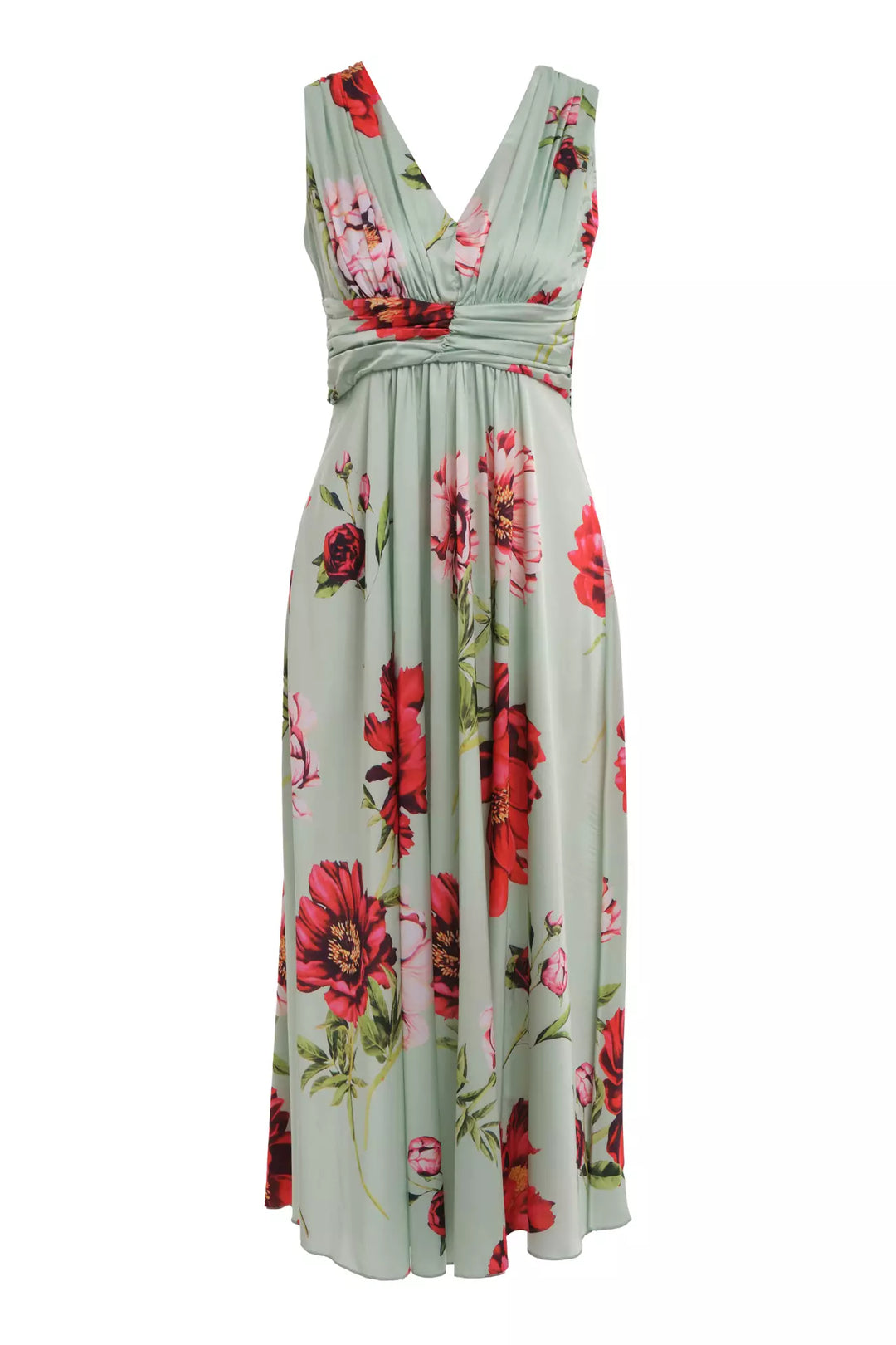 FRV Printed satin sleeveless long dress - Kramatorsk