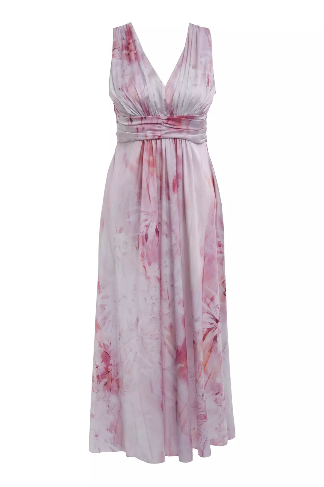 FRV Printed satin sleeveless long dress - Hendersonville