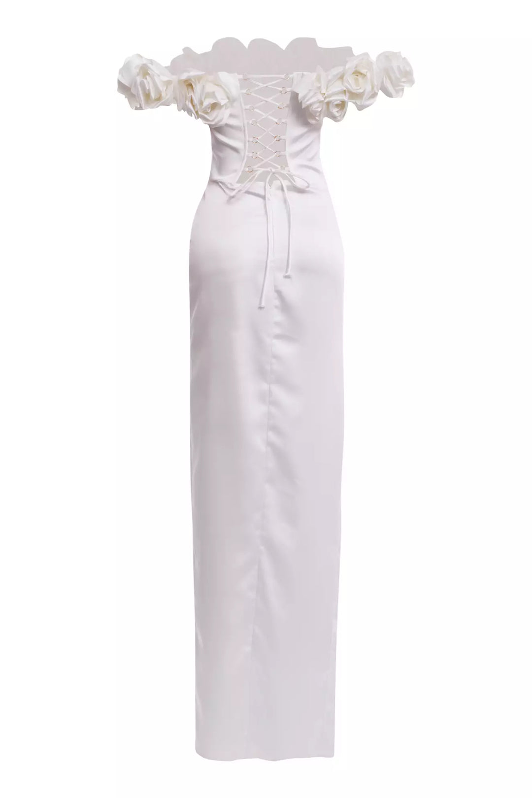 FRV White satin strapless long dress - Queen Creek