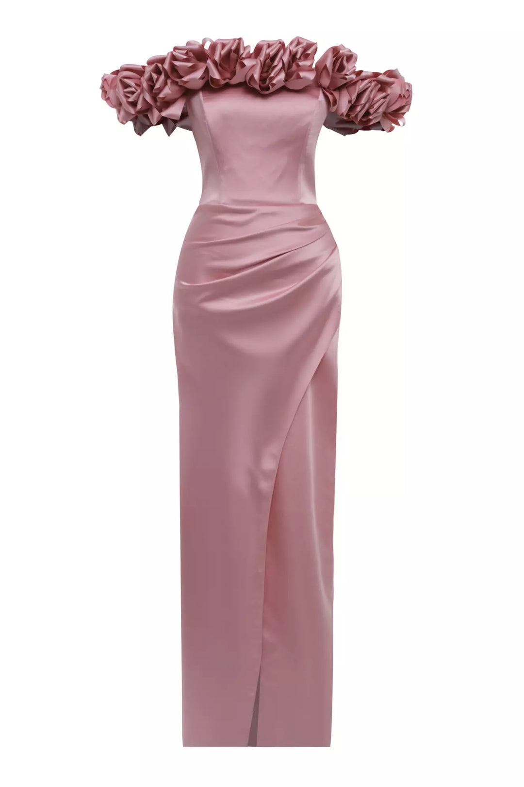 FRV Blush satin strapless long dress - Conegliano