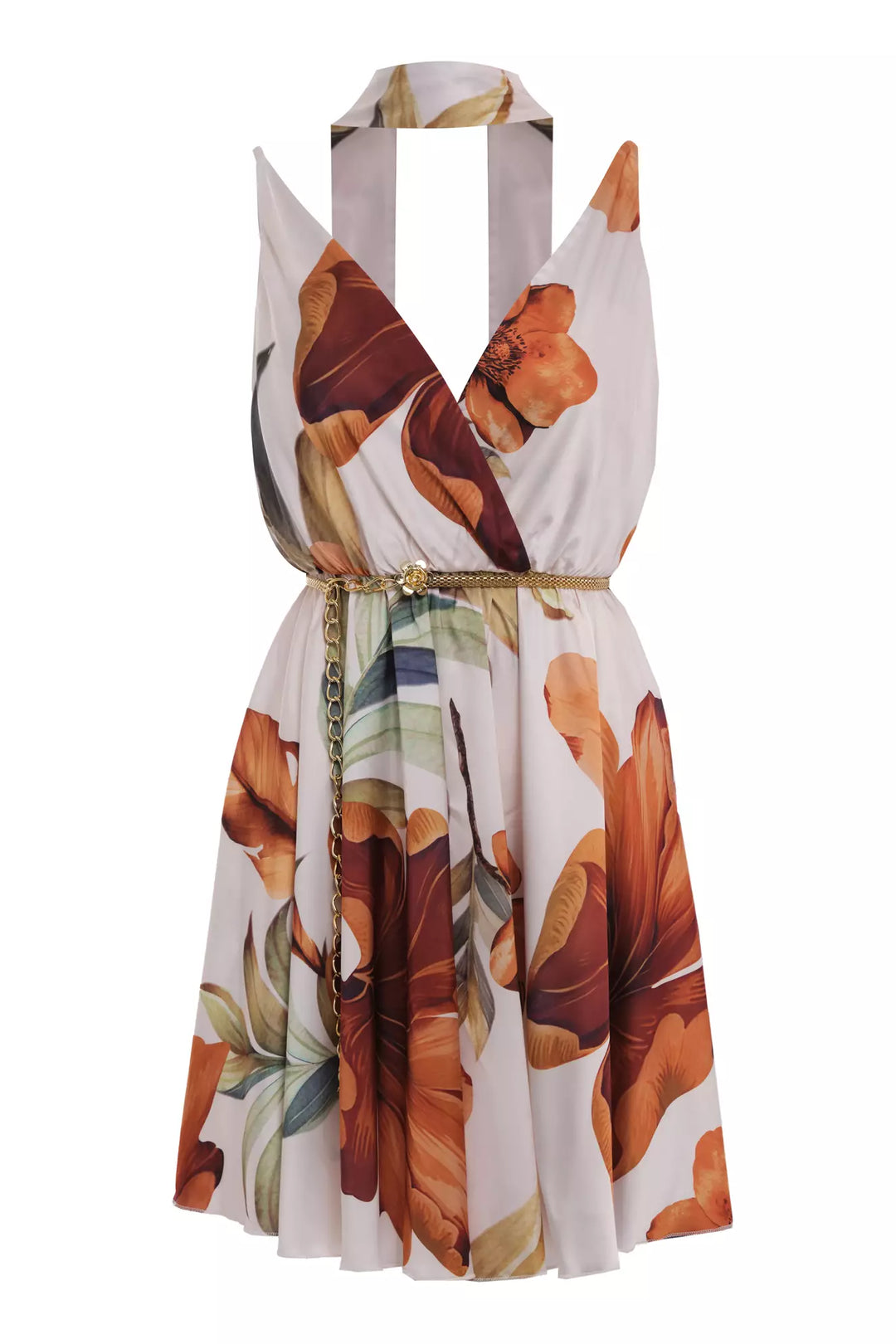 FRV Printed satin sleeveless mini dress - Santa Lucía del Camino