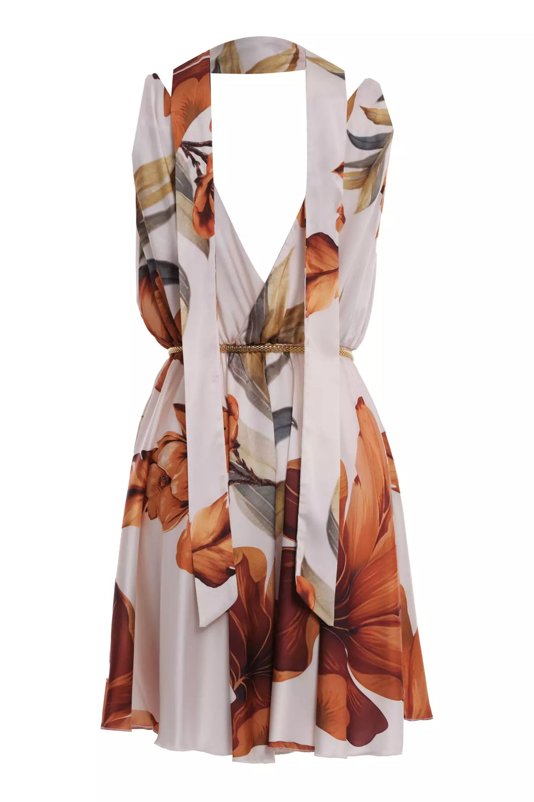 FRV Printed satin sleeveless mini dress - Santa Lucía del Camino
