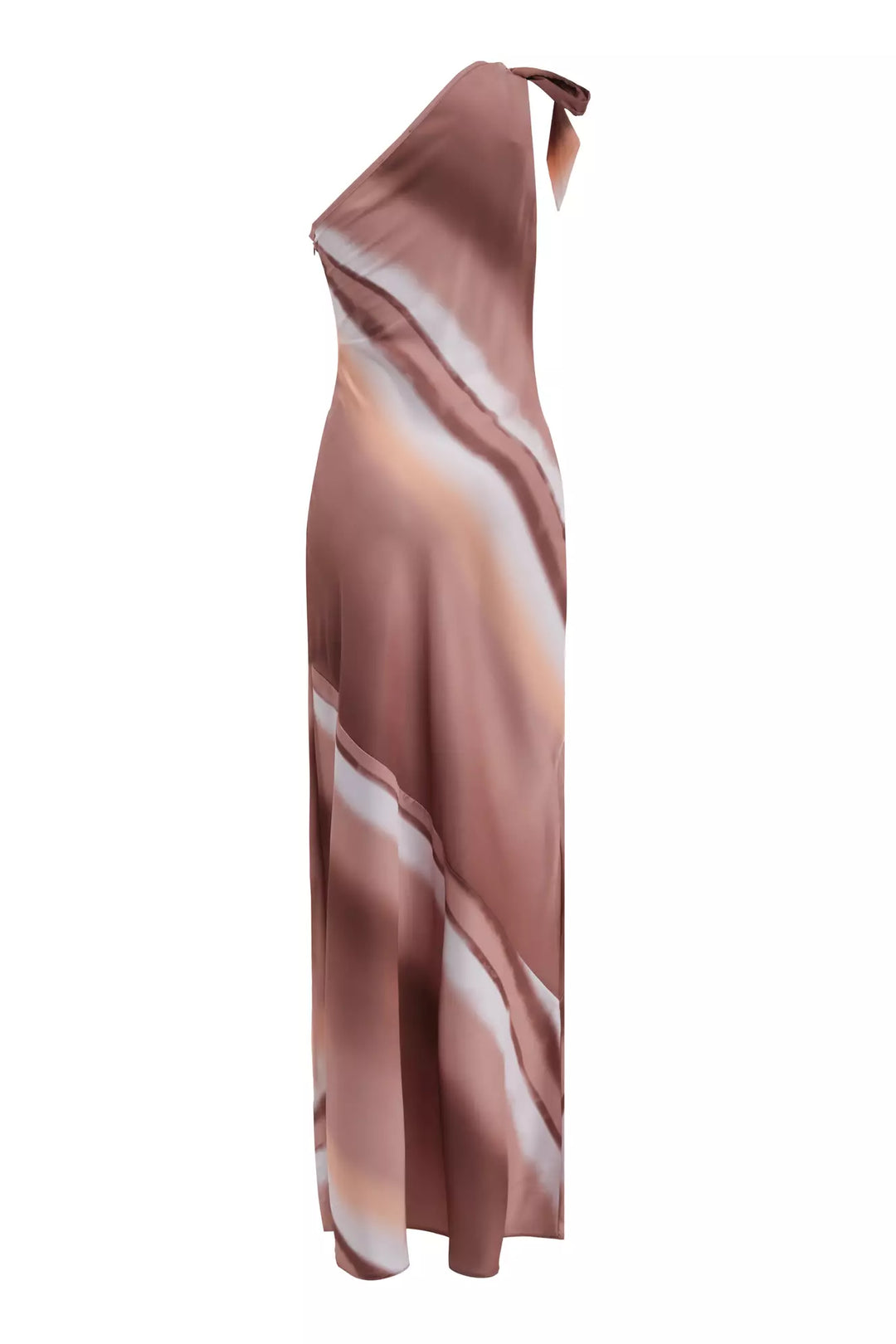 FRV Printed satin single sleeve long dress - Calimaya
