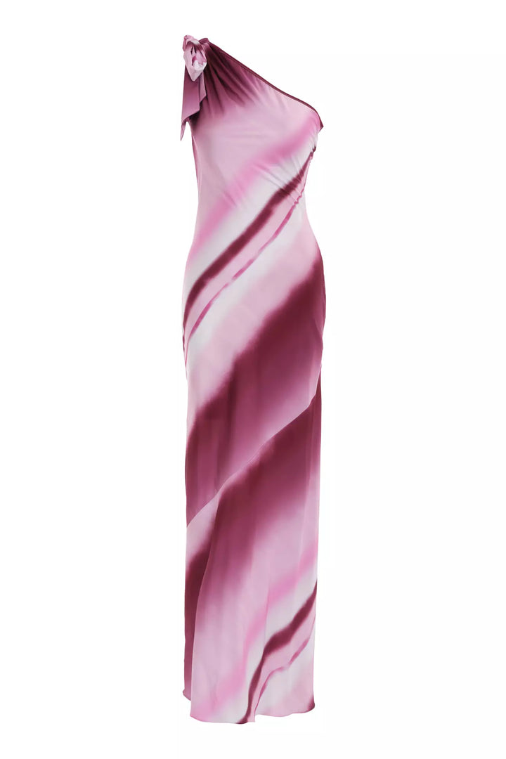 FRV Printed satin single sleeve long dress - Bergisch Gladbach