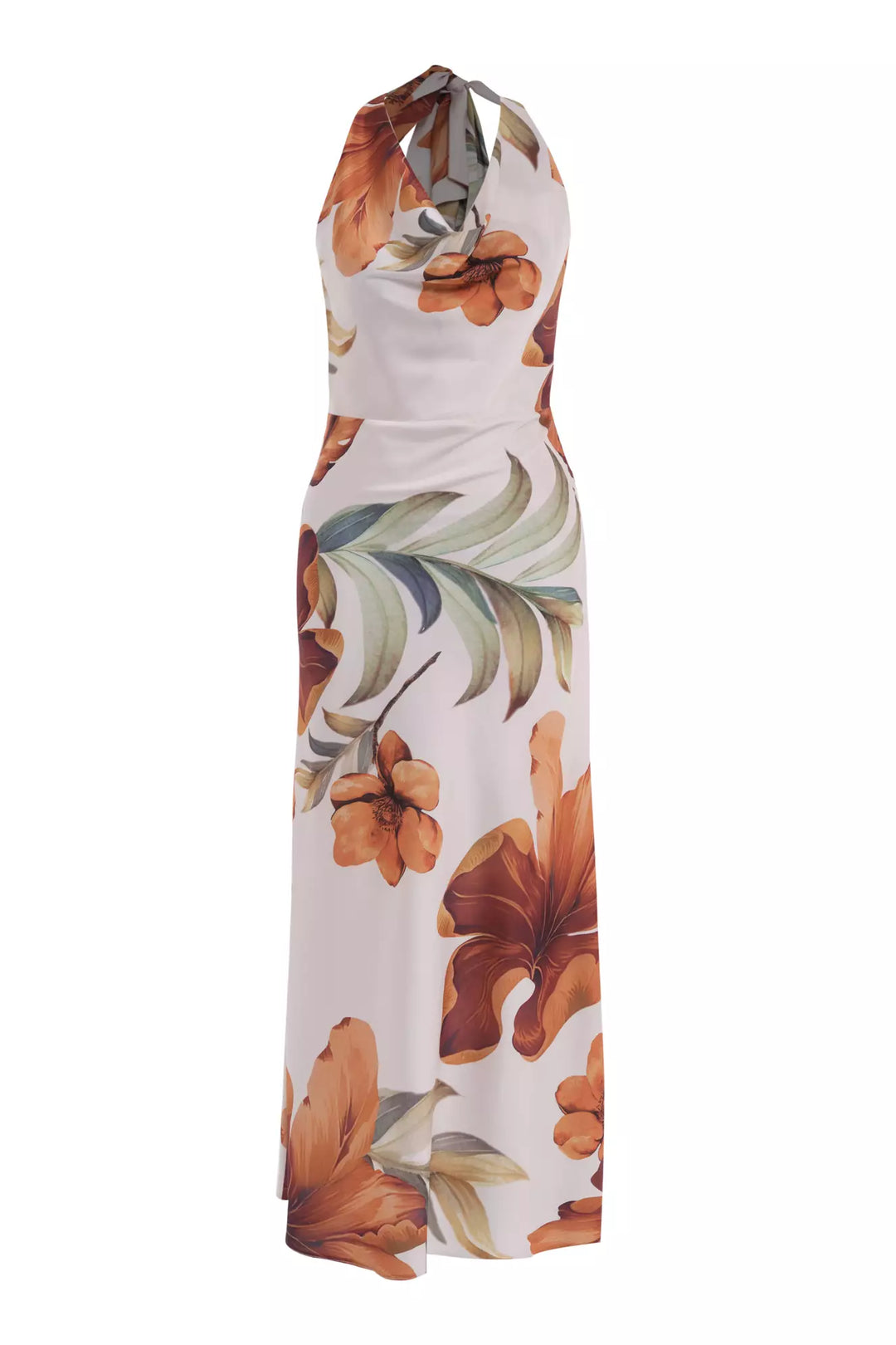 FRV Printed satin sleeveless long dress - North Vancouver
