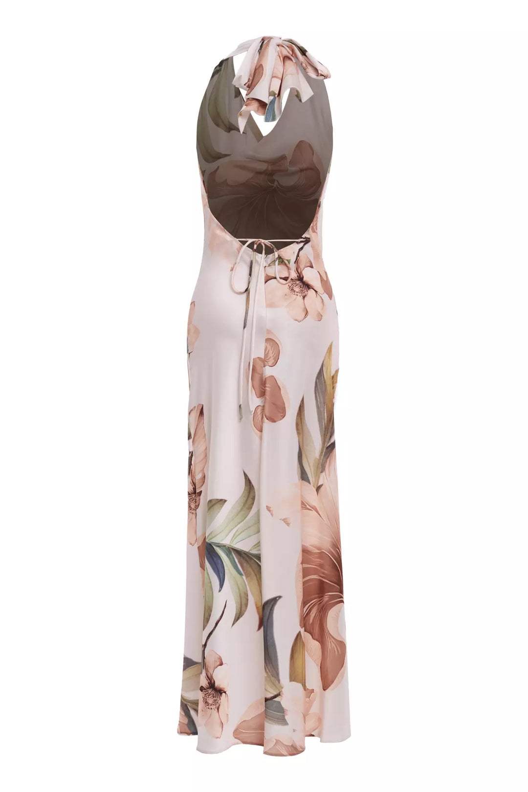 FRV Printed satin sleeveless long dress - Charleston