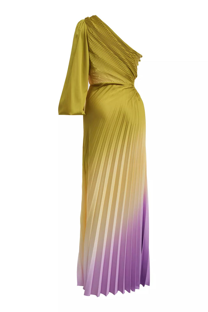 FRV Printed satin single sleeve long dress - Wausau