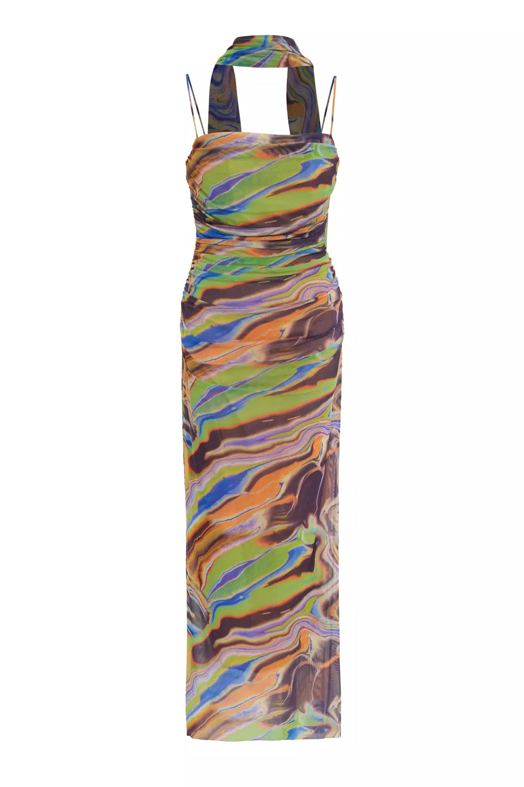 FRV Printed tulle sleeveless midi dress - Dreieich