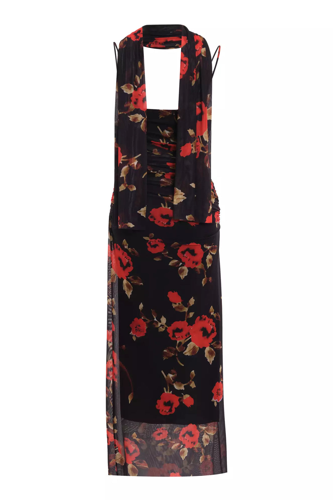 FRV Printed tulle sleeveless midi dress - Boulogne-sur-Mer