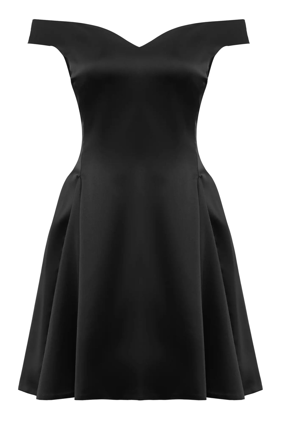 FRV Black satin sleeveless mini dress - Lausanne