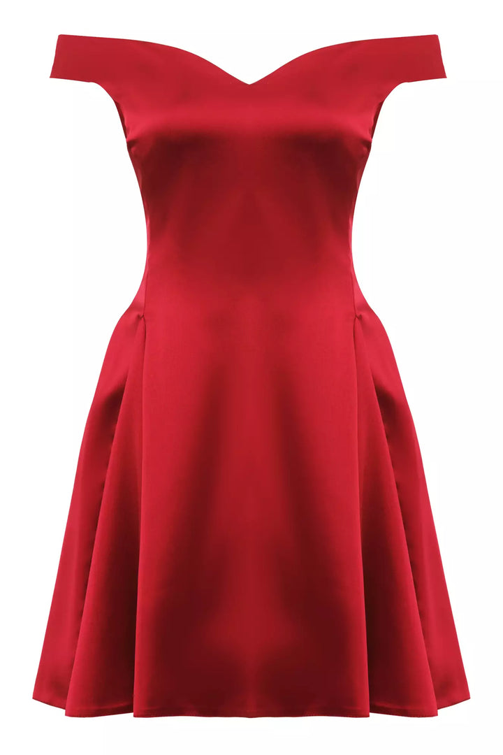 FRV Red satin sleeveless mini dress - Santa Clara del Cobre