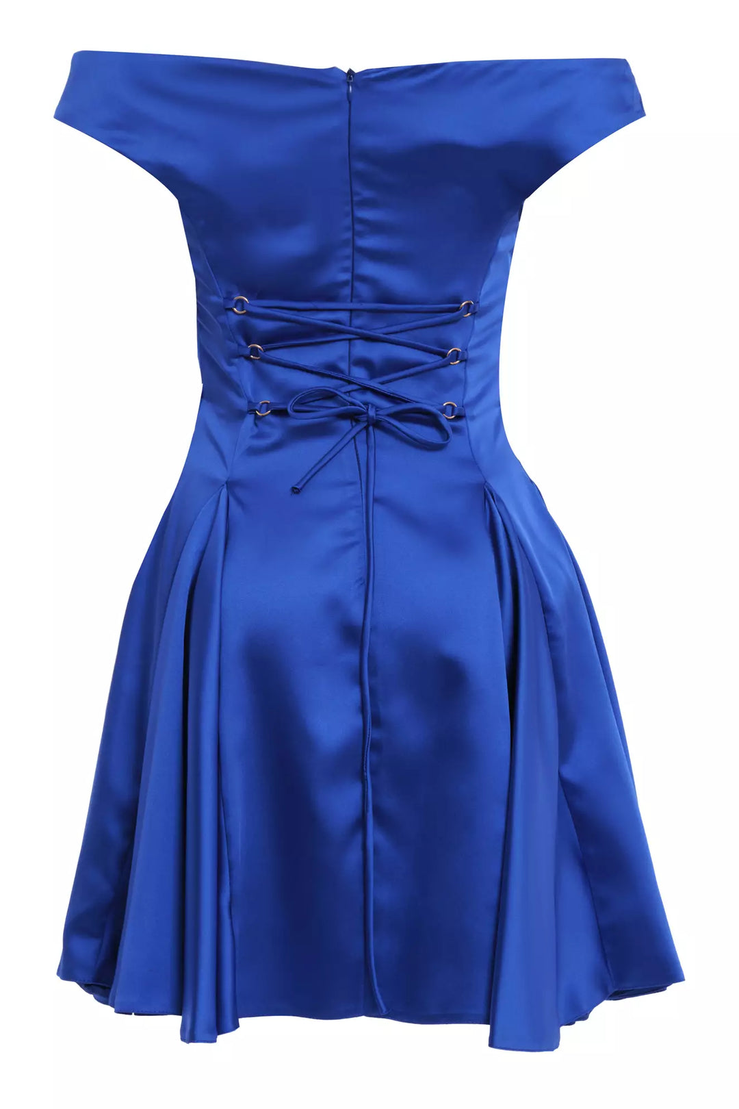FRV Blue satin sleeveless mini dress - Fort Lauderdale