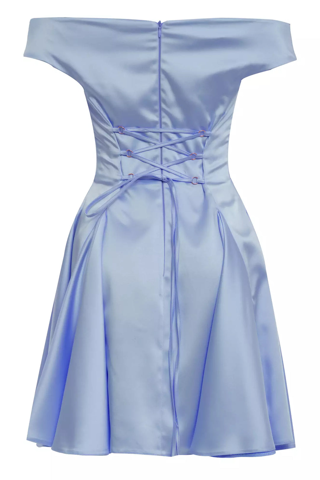 FRV Blue satin sleeveless mini dress - Dunwoody
