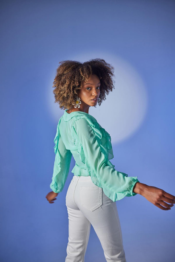 HLLY Women Elsa Blouse Green - Nikopol