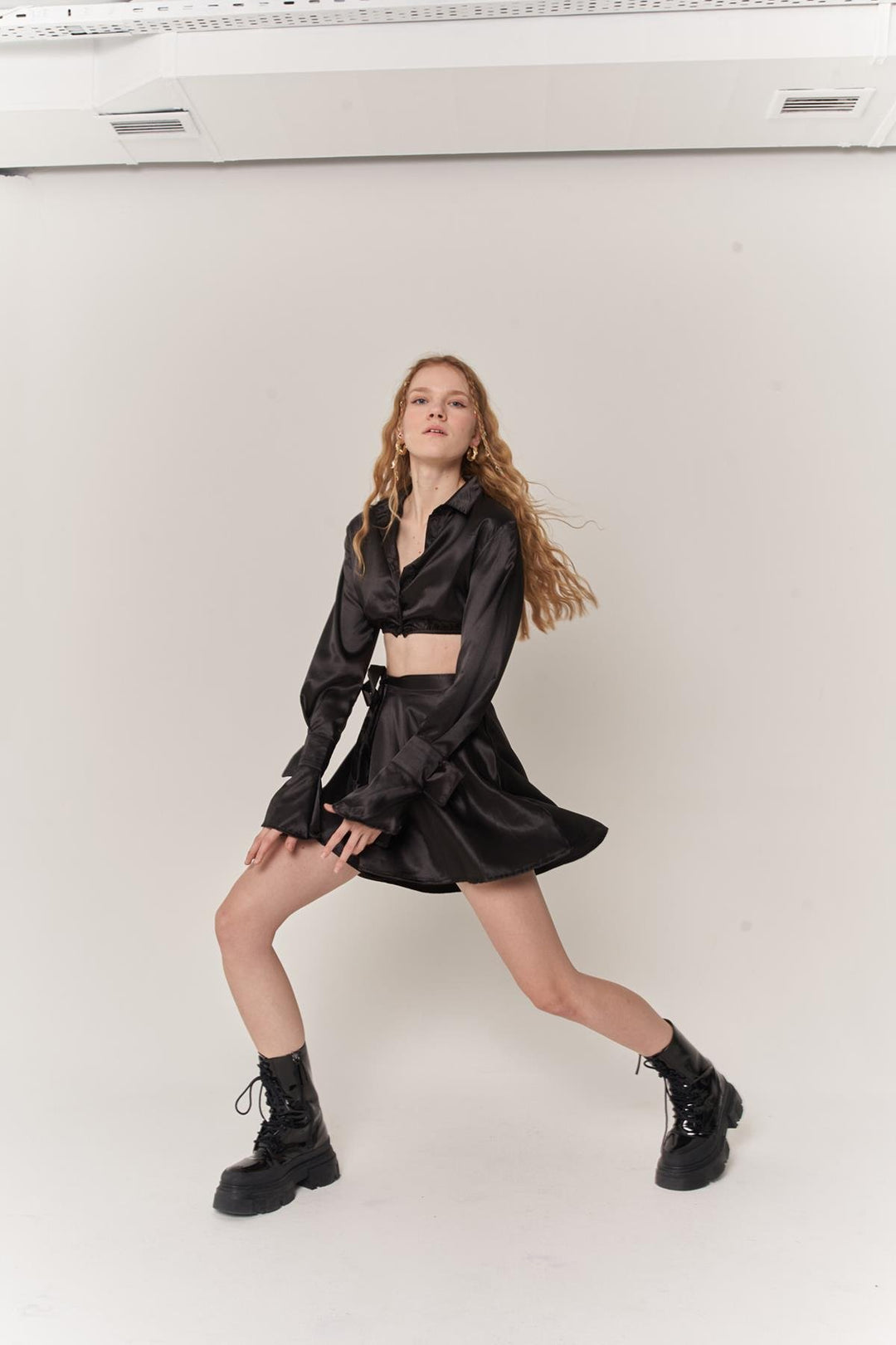 HLLY Women Nadia Skirt Black - Melton
