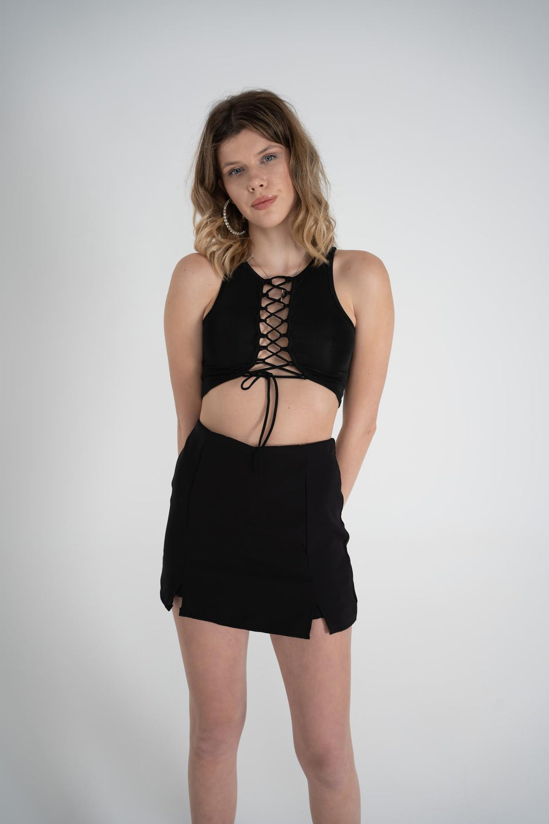 HLLY Women Wren Shorts Skirt Black - Chornomorsk