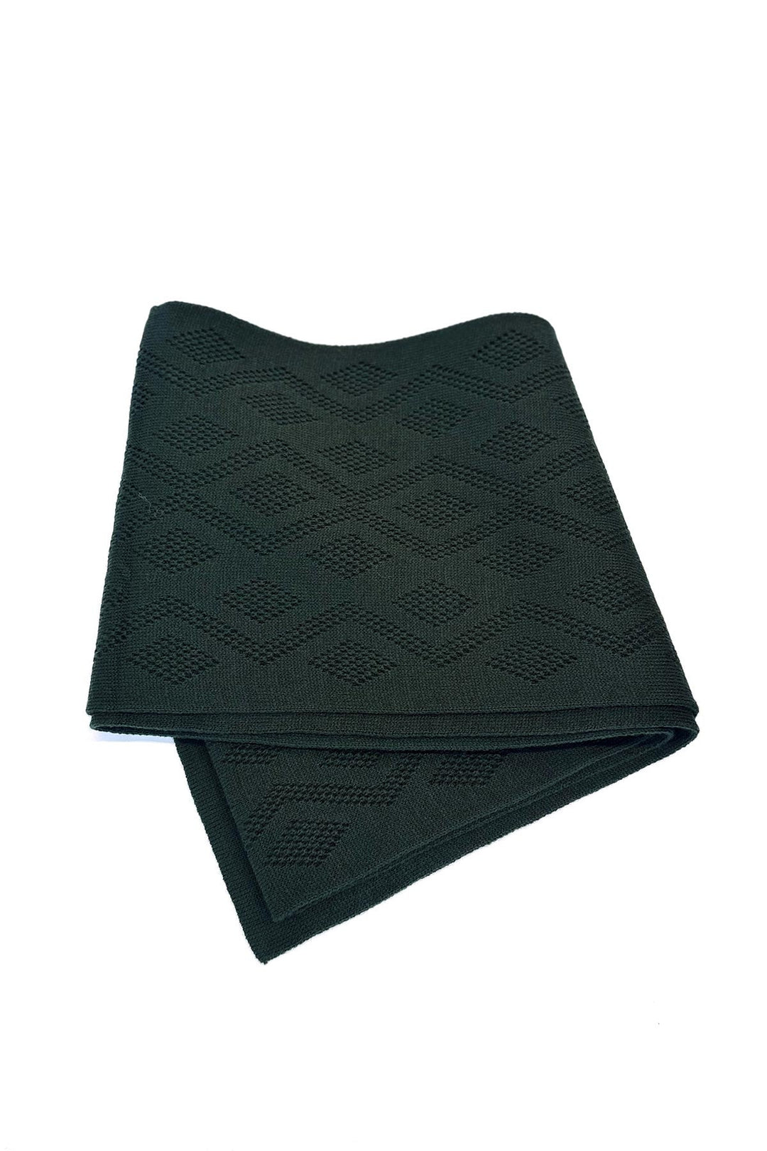 WSS Diamond Patterned Men Green Scarf - West Palm Beach