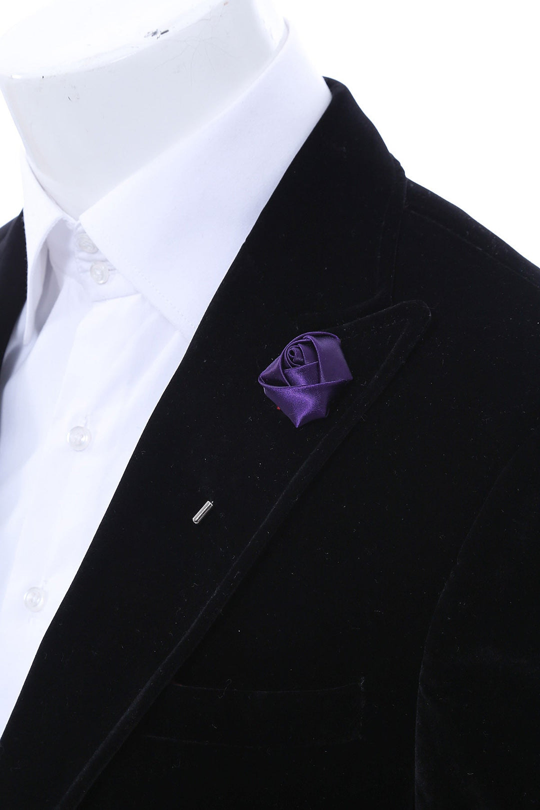 WSS Men Purple Blossom Lapel Pin - Waterbury