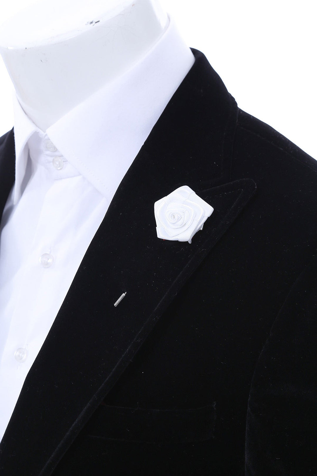 WSS Men Classic White Blossom Lapel Pin - Whangarei