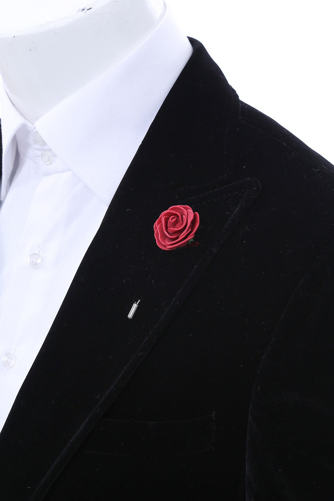 WSS Men Burgundy Blossom Lapel Pin - Portsmouth