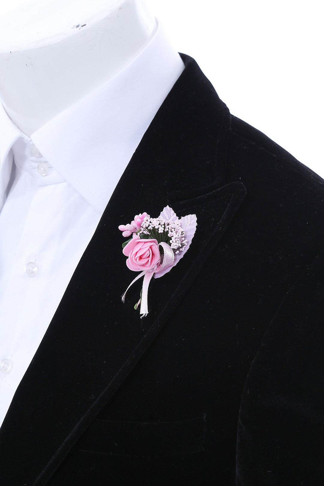 WSS Men Pink Blossom and Ribbon Lapel Pin - Lake Forest