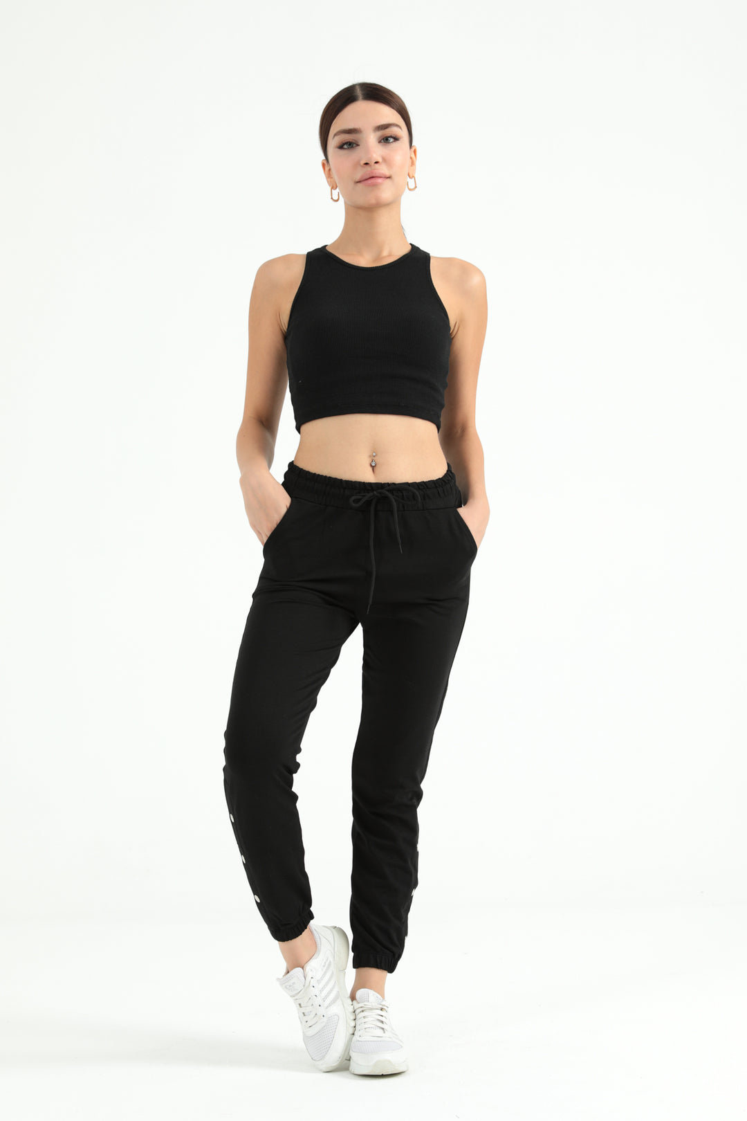 MPL Women's Cuffed Sweatpants with Studs 3004 - De Bilt