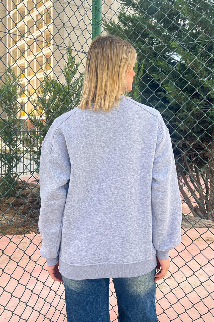 MPL Women's Bicycle Neck Loose Fit 3 Yarn Sweatshirt 21616 - Westland