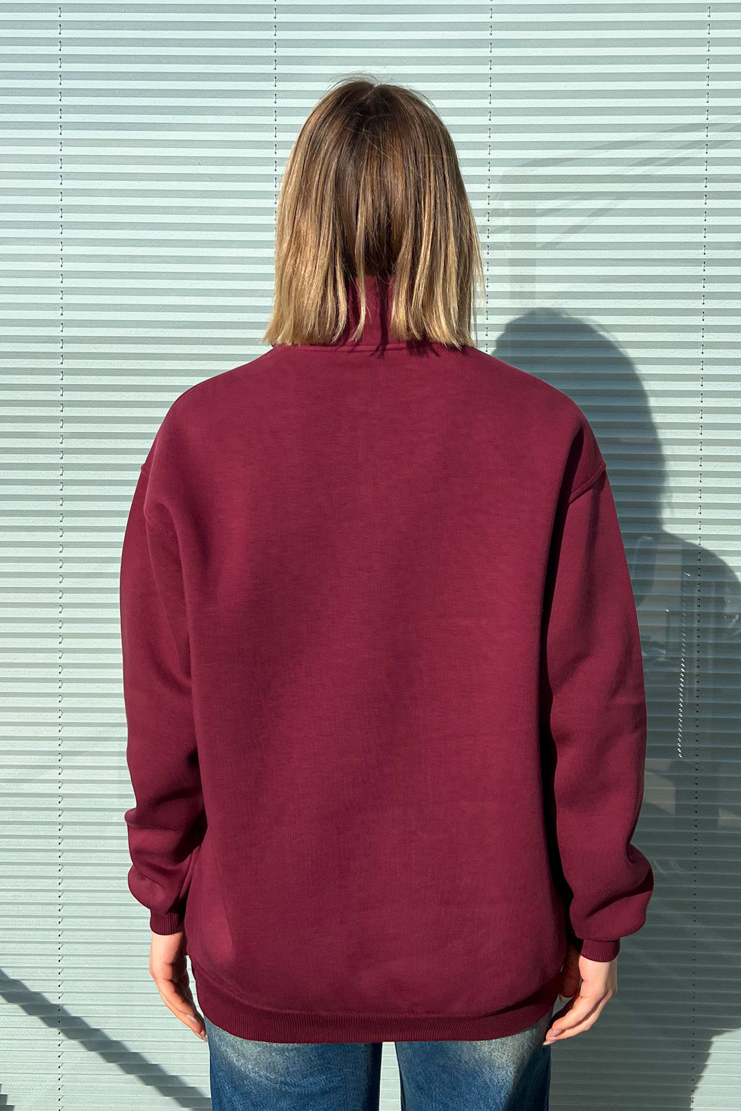 MPL Women's Collar Zippered Comfortable Fit 3 Yarn Sweatshirt 21622 - Zwickau