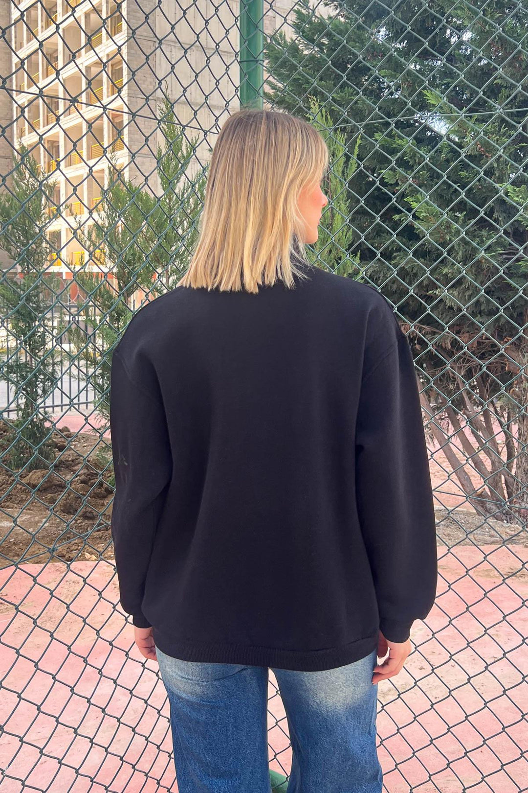 MPL Women's Collar Zippered Comfortable Fit 3 Yarn Sweatshirt 21622 - Waipahu