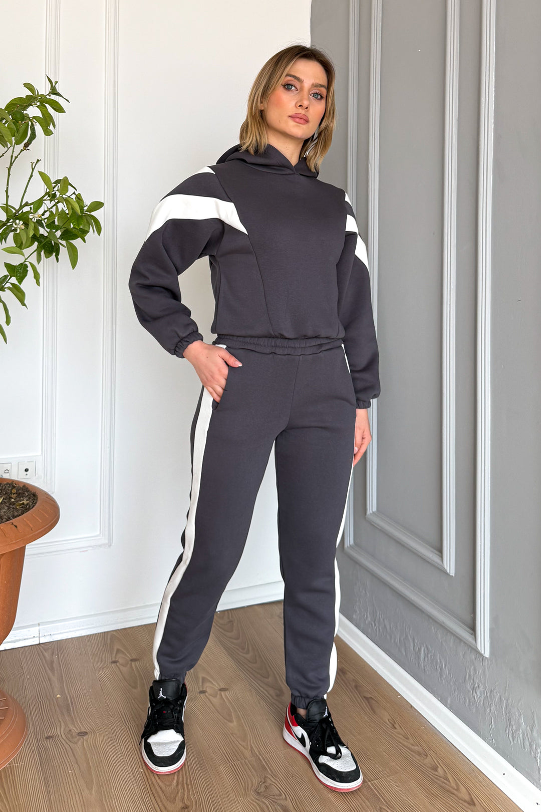 MPL Women's Hooded 3 Yarn Tracksuit with Garnish 2034 - Kansas City