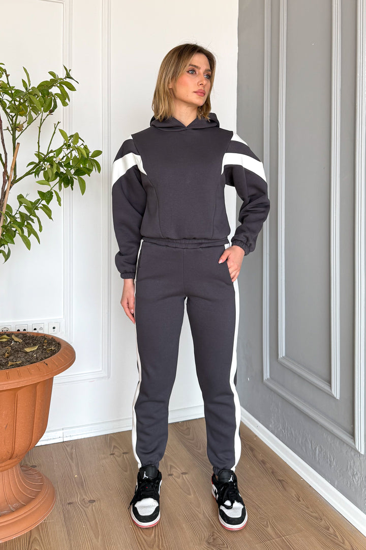 MPL Women's Hooded 3 Yarn Tracksuit with Garnish 2034 - Kansas City