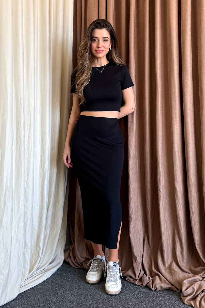 MPL Women's Crop Slit Skirt Suit 6148 - Gotha