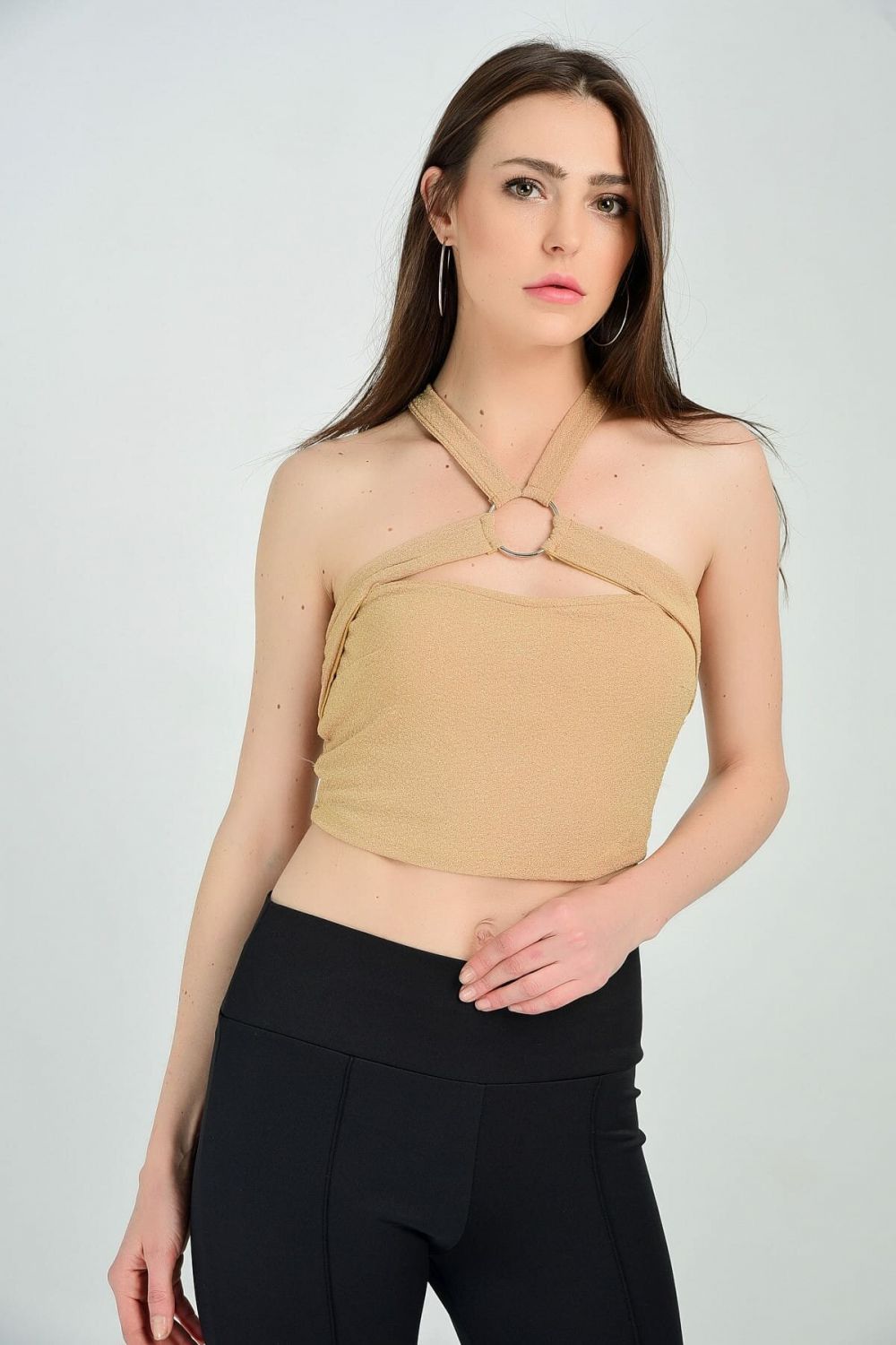 SNS Sense Saffron Tulle Detailed Evening Blouse - Sale