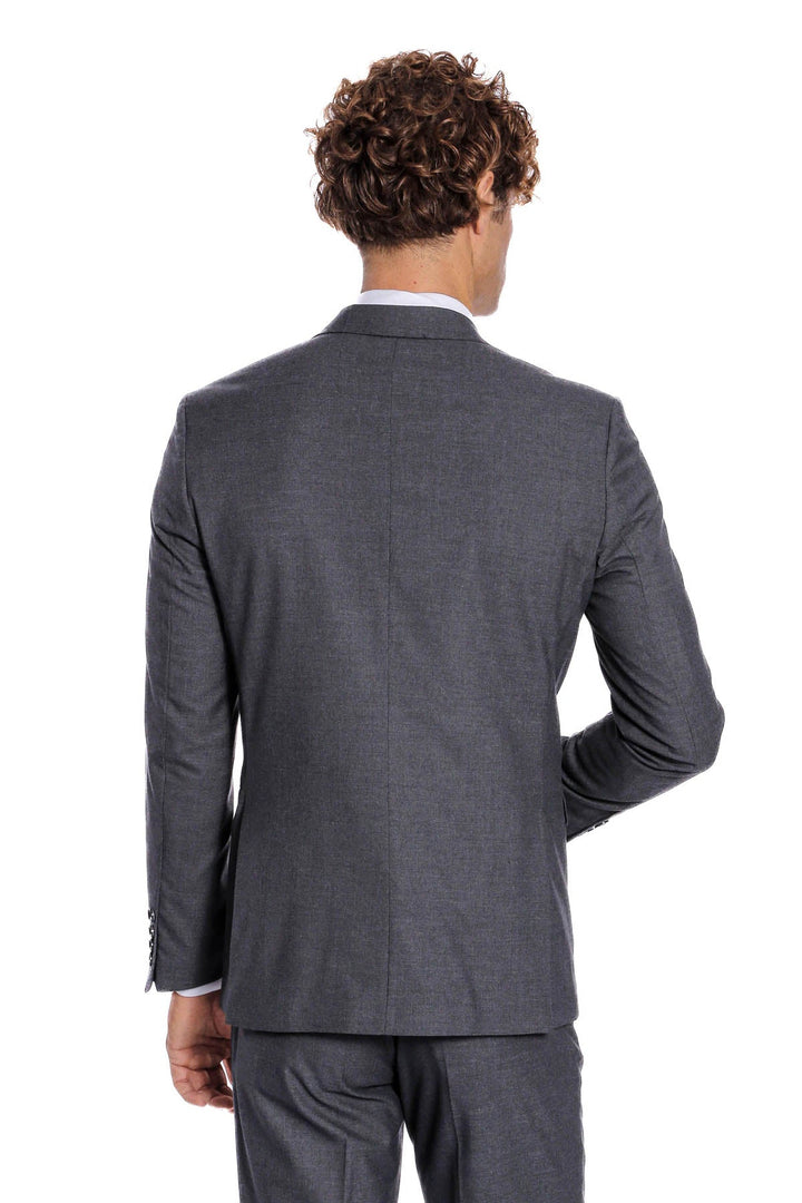 WSS 2 Buttons 2 Piece Grey Men Suit  - Badajoz