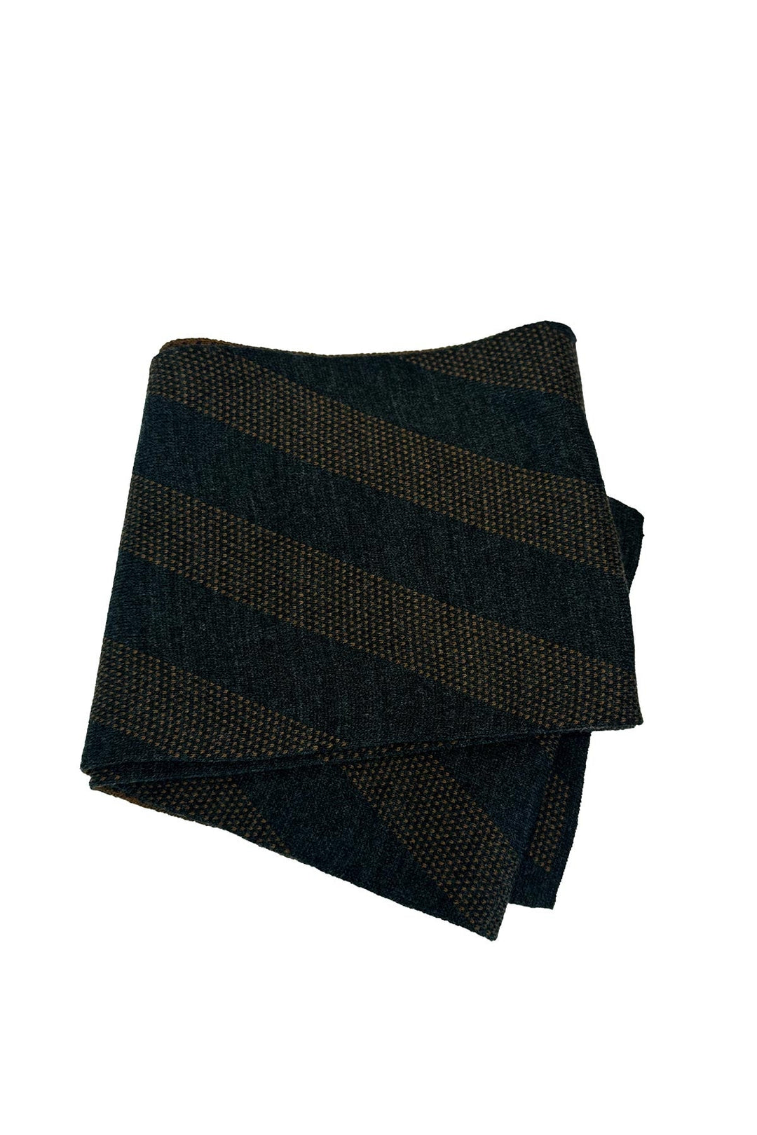 WSS Brown and Black Striped Woven Men's Scarf - Danville