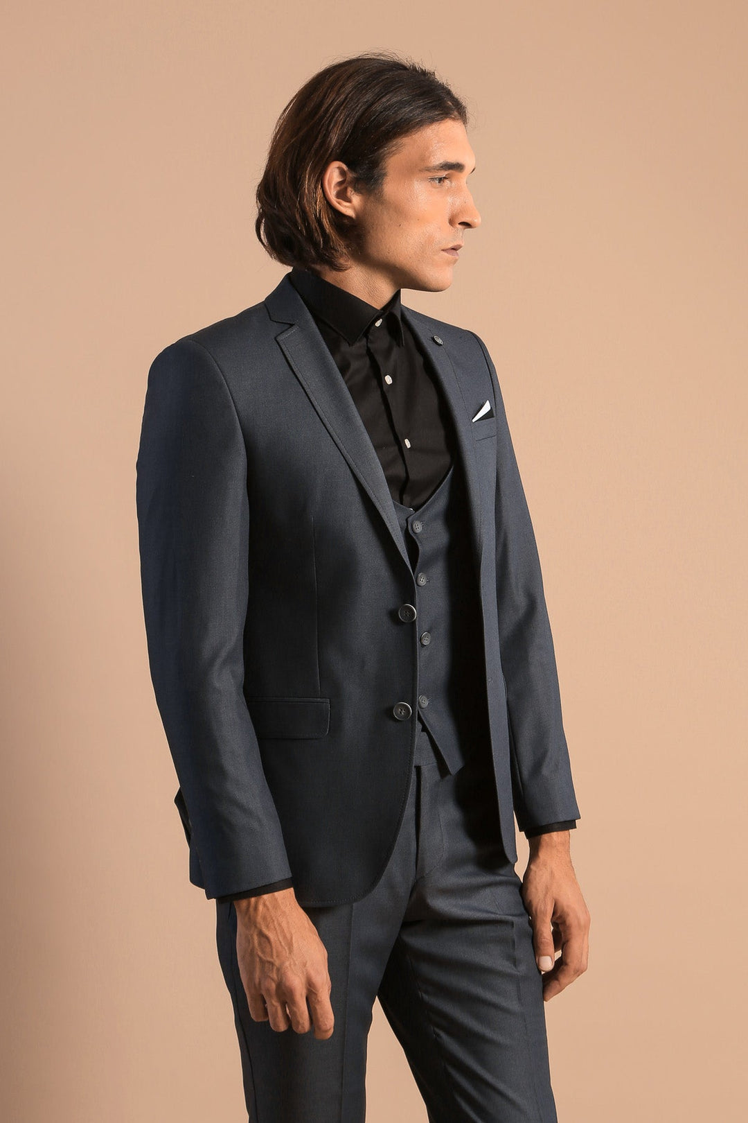 WSS Smoked Slim Fit Men's Suit with Vest  - Leganés