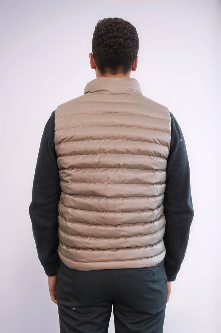 WSS Reversible Puffer Brown Men Down Vest  - San Benedetto del Tronto