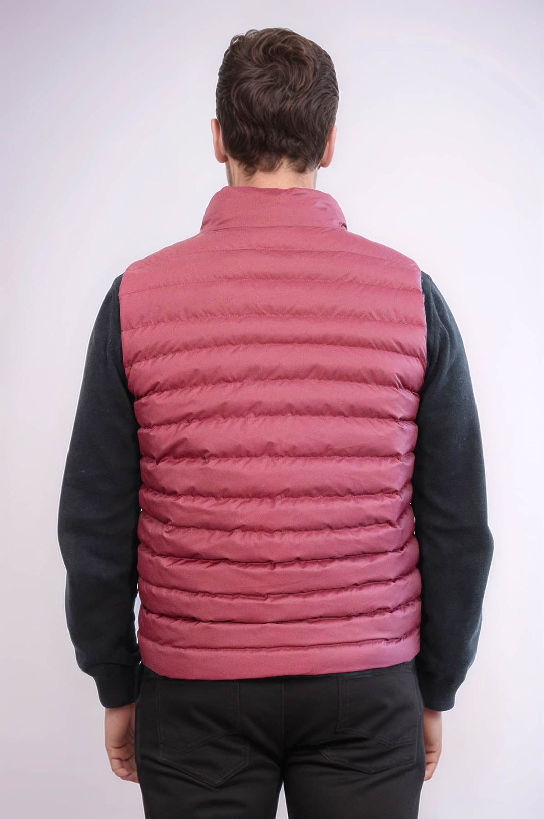WSS Reversible Puffer Burgundy Men Down Vest  - Brühl