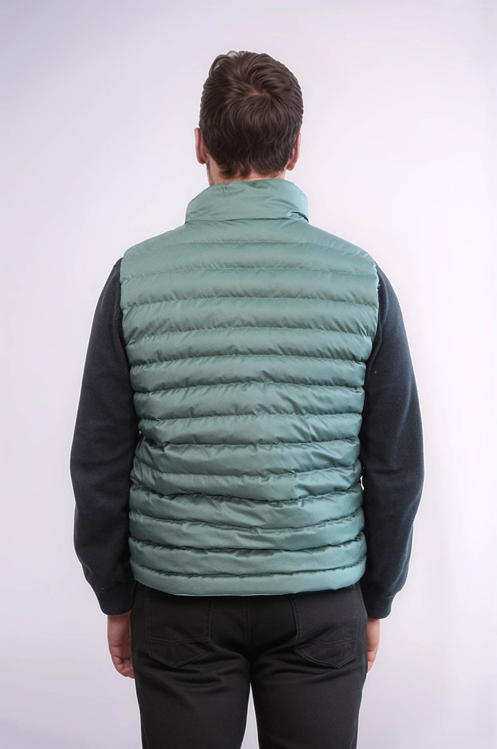 WSS Reversible Puffer Oil Green Men Down Vest  - Lodi