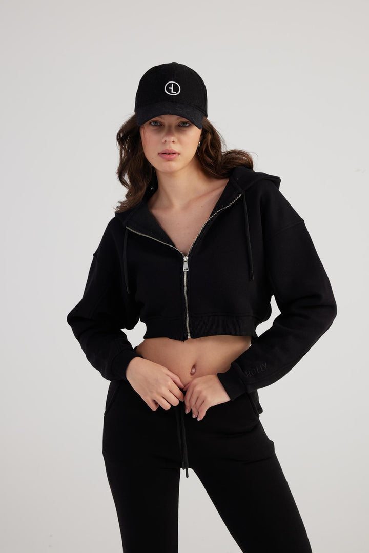 HLLY Women Mixed Sweatshirt Black - Regina