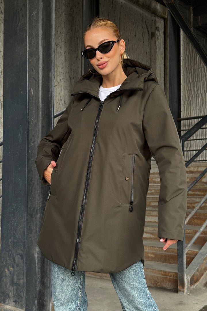 Bitter Coffee Double Pocket Hooded Jacket BCVL-254203 - Calimera