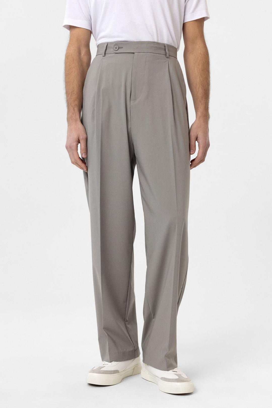 ANT Antioch Open Gray Baggy High Waist Men's Fabric Pants - Gahanna
