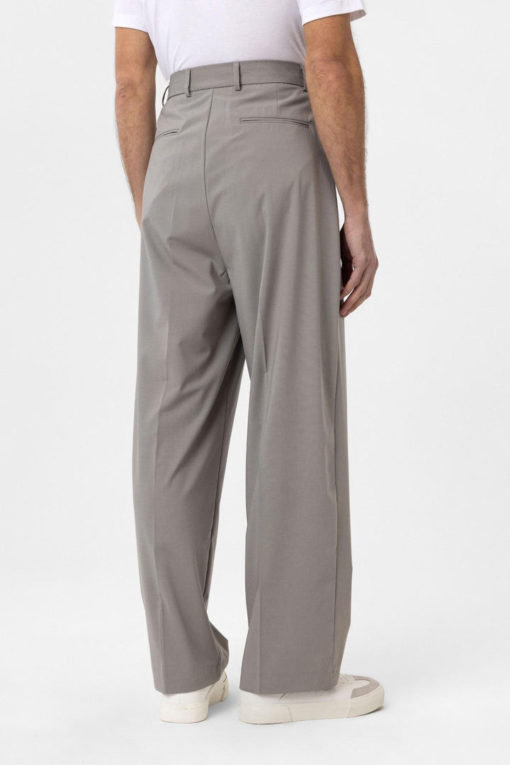 ANT Antioch Open Gray Baggy High Waist Men's Fabric Pants - Gahanna